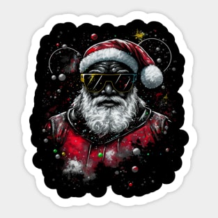 Black Santa, Afro Santa, Santa Claus, Black Christmas Sticker